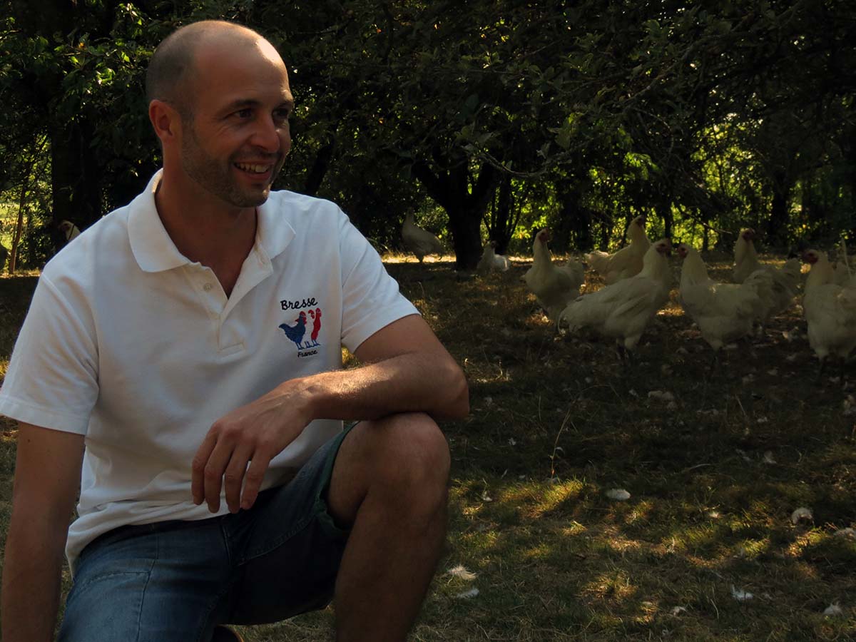 Cyril Degluaire, éleveur de volailles de Bresse AOC AOP