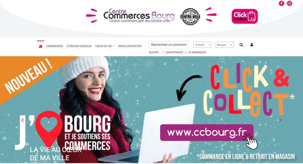 Centre Commerces Bourg click & collect