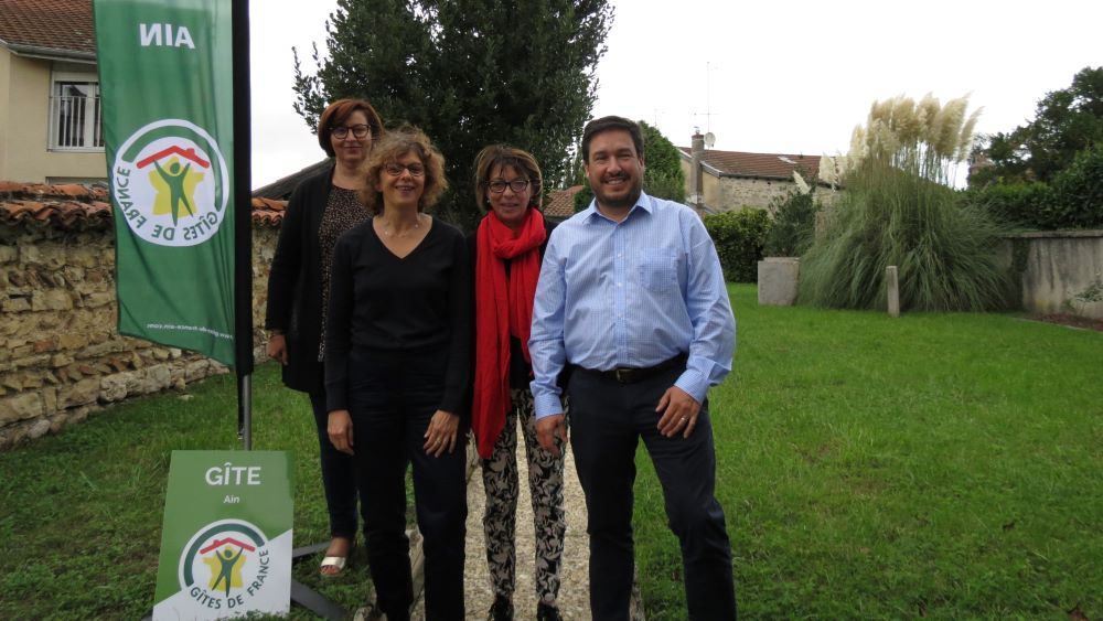 Gîtes de France : Solange Escure, Danièle Fachinetti, Sylvie Pellegrin et Julien Rivollier