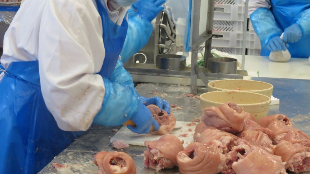 La Bresse, atelier de transformation des jambonneaux