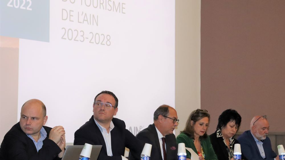 Lors de la présentation du livre blanc du tourisme de l'Ain 2023-2028.