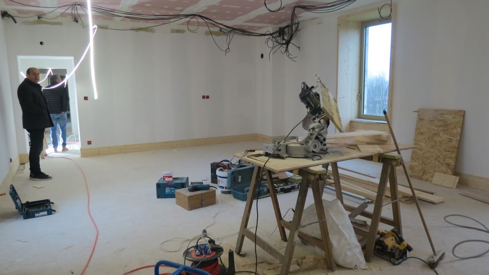 Château de Salvert - le plateau de la future médiathèque.