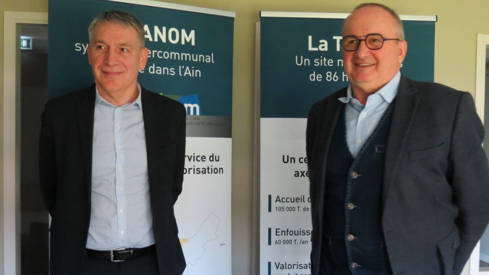 Bernard Perret et Yves Cristin, vice-président et président d’Organom. Bernard Perret et Yves Cristin, vice-président et président d'Organom.