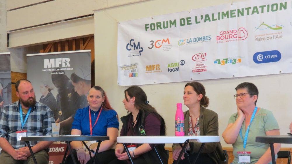 Forum de l'alimentation - défis logistiques, Guillaume Hamant, Clémentine Boyer, Nelly Richard, Maura Giachero et Claire Baguet.