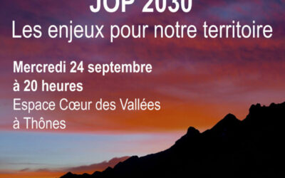 Territoire & transition : une conférence sur le SCoT Fier-Aravis