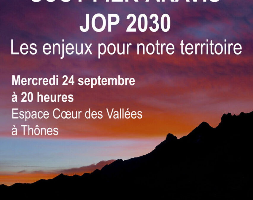 Territoire & transition : une conférence sur le SCoT Fier-Aravis