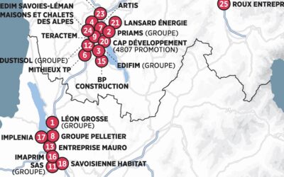 Quelles sont les 25 plus grosses entreprises du BTP en Savoie Mont Blanc pour l&rsquo;année 2025 ?