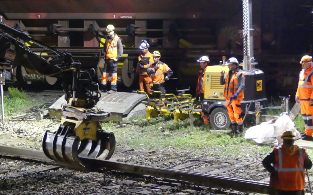 Pour 10 M€, SNCF Réseau renouvelle les rails en gare d’Aix-les-Bains