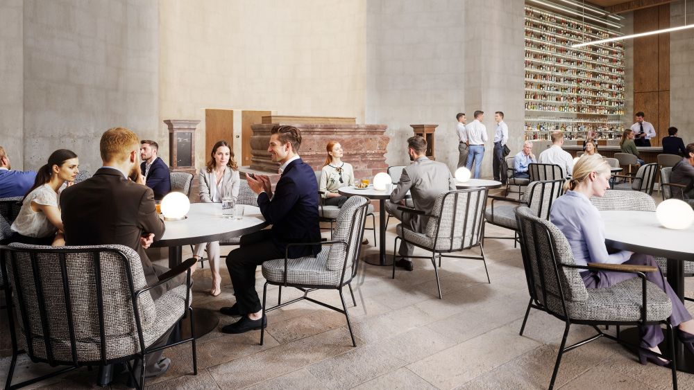 Hôtel-Dieu, le bar © Cabinet d’architectes Jean-Michel Wilmotte & Associés.