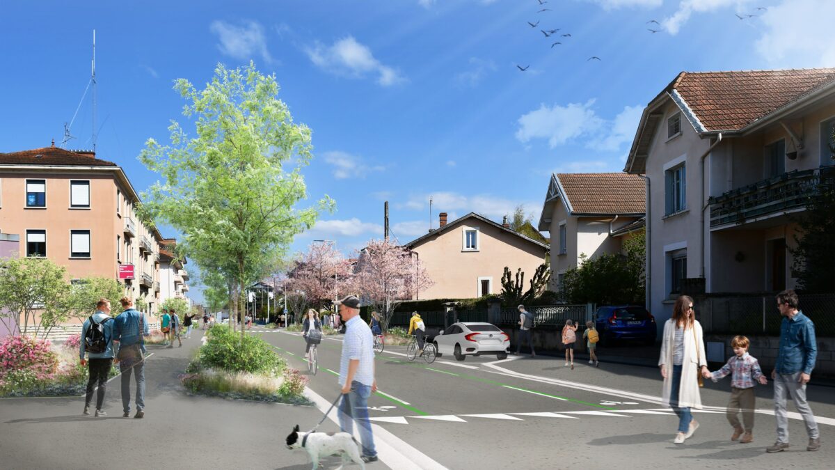 Esquisse 3D de la future avenue des Belges. © Atelier Osmia – Sophie Rey
