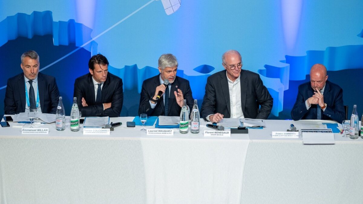 L'Assemblée générale s'est faite en présence de Florent Ménégaux, PDG de Michelin. © Auvergne-Rhône-Alpes Entreprises
