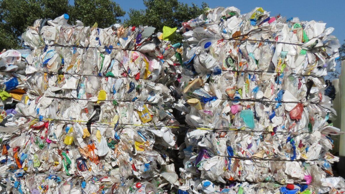 Déchets plastiques.