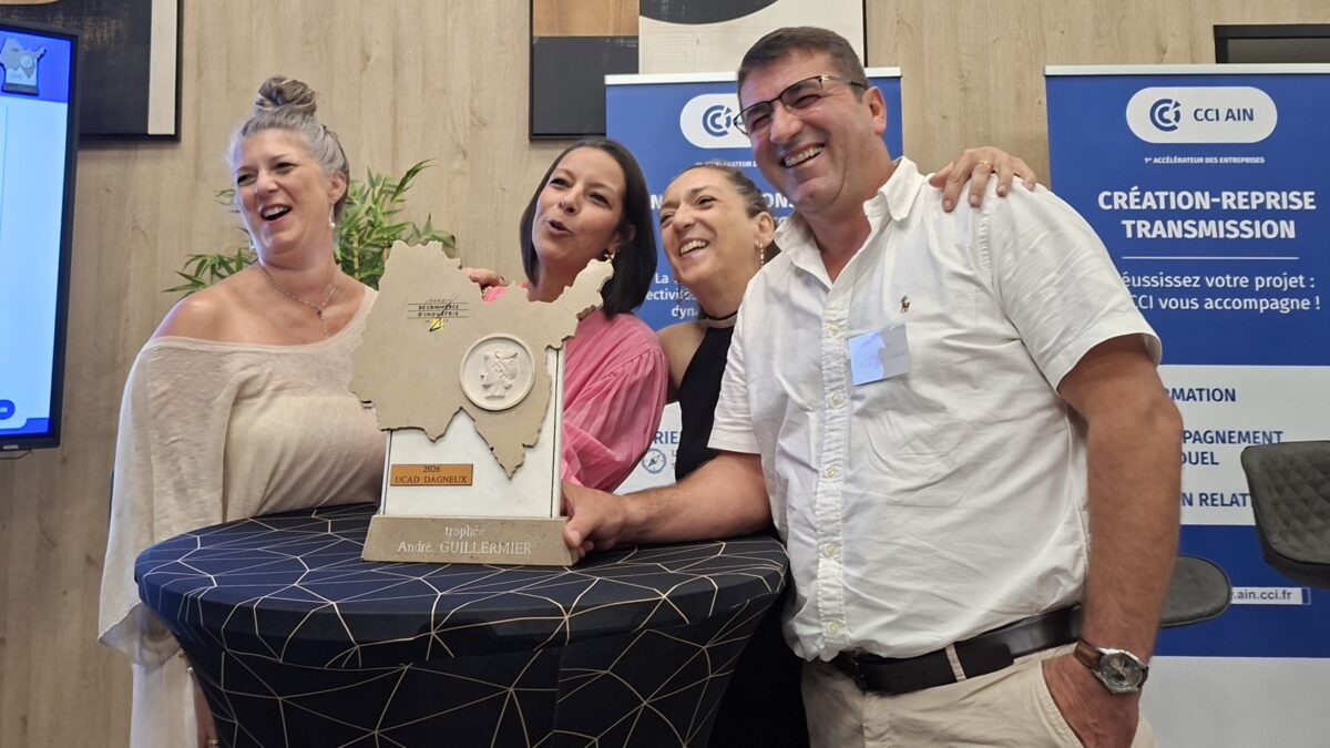 Les représentants de l’UCAD de Dagneux lors de la remise du Trophée André Guillermier.
©Carole Muet