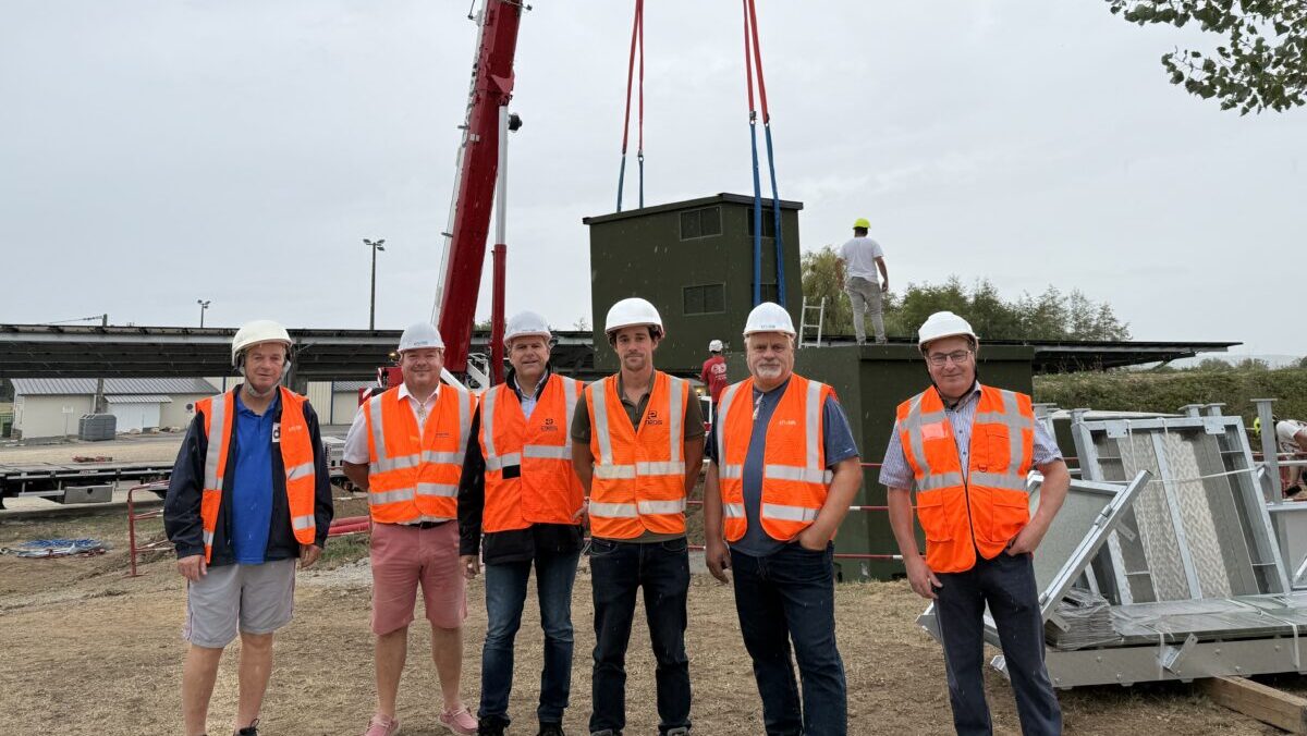 Chantier sur le réseau électrique à Manziat. © Enedis